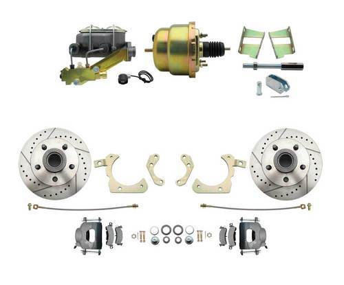1959-1964 GM Full Size Power Disc Brake Conversion Kit W/ Drilled/ Slotted Rotors (Impala, Bel Air, Biscayne)