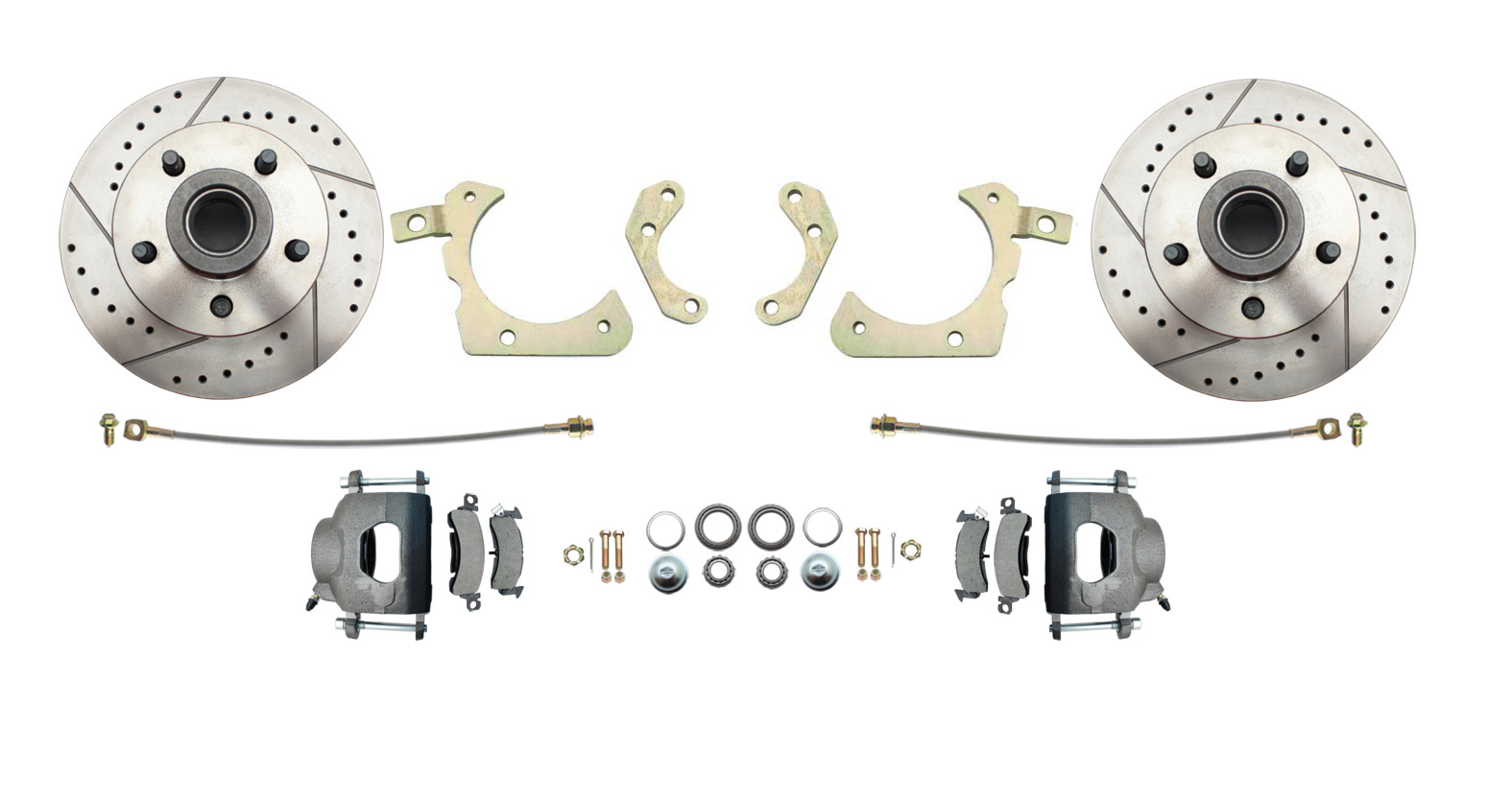 1959-1964 GM Full Size Disc Brake Conversion Kit W/ Drilled/ Slotted Rotors (Impala, Bel Air, Biscayne)