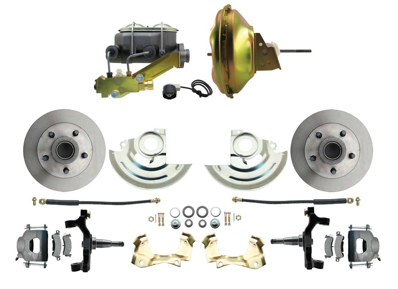 1967-1969 F Body 1968-1974 X Body Front Power 2 Drop Disc Brake Conversion Kit Standard Rotors W/ 11 Delco Stamped Booster Kit