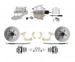 1955-1958 GM Full Size Disc Brake Kit W/ 8" Dual Chrome Power Brake Booster Conversion Kit (Impala,  Bel Air,  Biscayne)