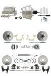 1955-1958 GM Full Size Front & Rear Power Disc Brake Kit (Impala,  Bel Air,  Biscayne) & 8" Dual Stainless Steel Conversion Kit W/ Chrome Master Cylinder Bottom Mount Disc/ Disc Proportioning Valve Kit