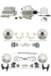 1955-1958 GM Full Size Disc Brake Kit Drilled/Slotted Rotors (Impala,  Bel Air,  Biscayne) & 8" Dual Chrome Booster Conversion Kit W/ Chrome Master Cylinder Bottom Mount Disc/ Disc Proportioning Valve Kit