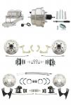 1955-1958 GM Full Size Disc Brake Kit Drilled/Slotted Rotors (Impala,  Bel Air,  Biscayne) & 8" Dual Stainless Steel Booster Conversion Kit W/ Chrome Master Cylinder Left Mount Disc/ Disc Proportioning Valve Kit