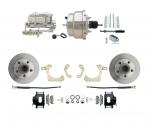 1955-1958 GM Full Size Disc Brake Kit W/ 8" Dual Chrome Power Brake Booster Conversion Kit (Impala,  Bel Air,  Biscayne)