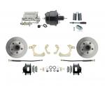 1955-1958 GM Full Size Disc Brake Kit W/ 8" Dual Powder Coated / Aluminum Chrome Booster Kit
