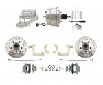1955-1958 GM Full Size Disc Brake Kit W/ 8" Dual Stainless Steel Power Brake Booster Conversion Kit (Impala,  Bel Air,  Biscayne)