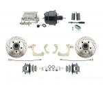 1955-1958 GM Full Size Disc Brake Kit W/ 8" Dual Powder Coated / Aluminum Chrome Booster Kit