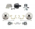 1955-1958 GM Full Size Disc Brake Kit W/ 8" Dual Powder Coated / Aluminum Chrome Booster Kit