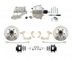 1955-1958 GM Full Size Disc Brake Kit W/ 8" Dual Chrome Power Brake Booster Conversion Kit (Impala,  Bel Air,  Biscayne)