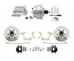 1955-1958 GM Full Size Disc Brake Kit W/ 8" Dual Stainless Steel Power Brake Booster Conversion Kit (Impala,  Bel Air,  Biscayne)