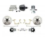 1955-1958 GM Full Size Disc Brake Kit W/ 8" Dual Powder Coated / Aluminum Chrome Booster Kit