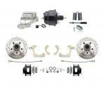 1955-1958 GM Full Size Disc Brake Kit W/ 8" Dual Powder Coated / Aluminum Chrome Booster Kit