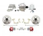 1955-1958 GM Full Size Disc Brake Kit W/ 8" Dual Chrome Power Brake Booster Conversion Kit (Impala,  Bel Air,  Biscayne)