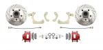 DBK5558LXR  1955-1958 GM Full Size High Performance Disc Brake Conversion Kit Red Calipers (Impala,  Bel Air,  Biscayne)