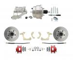 1955-1958 GM Full Size Disc Brake Kit W/ 8" Dual Chrome Power Brake Booster Conversion Kit (Impala,  Bel Air,  Biscayne)