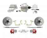 1955-1958 GM Full Size Disc Brake Kit W/ 8" Dual Chrome Power Brake Booster Conversion Kit (Impala,  Bel Air,  Biscayne)