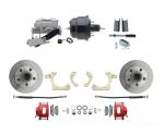 1955-1958 GM Full Size Disc Brake Kit W/ 8" Dual Powder Coated / Aluminum Booster Conversion Kit (Impala,  Bel Air,  Biscayne)