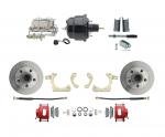 1955-1958 GM Full Size Disc Brake Kit W/ 8" Dual Powder Coated / Aluminum Chrome Booster Kit