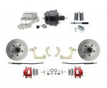 1955-1958 GM Full Size Disc Brake Kit W/ 8" Dual Powder Coated / Aluminum Chrome Booster Kit