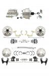 1959-1964 GM Full Size Disc Brake Kit Drilled/Slotted Rotors (Impala,  Bel Air,  Biscayne) & 8" Dual Stainless Steel Conversion Kit W/ Chrome Master Cylinder Bottom Mount Disc/ Drum Proportioning Valve Kit