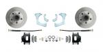 1959-1964 Full Size Chevy Complete Disc Brake Conversion Kit W/ Powder Coated Black Calipers