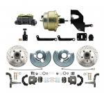 1962-1972 Mopar B & E Body  Front Disc Brake Conversion Kit W/ Drilled & Slotted Rotors ( Charger,  Challenger,  Coronet) W/ 8" Dual Zinc Booster Conversion Kit W/ Adjustable Proportioning Valve