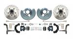 DBK6272LXB - 1962-1972 Mopar B&E Body High Performance Disc Brake Conversion Kit W/ Powder Coated Black Calipers