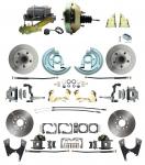 1964-1972 GM A Body Front & Rear Power Disc Brake Conversion Kit Standard Rotors W/ 9" Dual Zinc Booster Kit