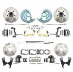 1964-1972 GM A Body (Chevelle,  GTO,  Cutlass) Stock Height Front & Rear Disc Brake Kit W/ Drilled & Slotted Rotors