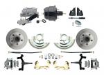 1964-1972 GM A Body Front Power 2" Drop Disc Brake Conversion Kit Standard Rotors W/ 8" Dual Powder Coated Black Booster Kit