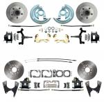 1964-1972 GM A Body (Chevelle,  GTO,  Cutlass) 2" Drop Front & Rear Disc Brake Kit Black Calipers