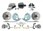 1967-1969 F Body 1968-1974 X Body Front Power Disc Brake Conversion Kit Standard Rotors W/ 8" Dual Powder Coated Black Booster Kit