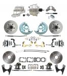 1967-1969 Camaro/ Firebird & 1968-1974 Chevy Nova Front & Rear Power Disc Brake Conversion Kit Standard Rotors W/ 8" Dual Chrome Booster Kit