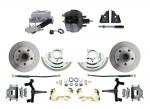 1967-1969 F Body 1968-1974 X Body Front Power 2" Drop Disc Brake Conversion Kit Standard Rotors 9" Dual Powder Coated Black Booster Kit