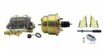 GM A,  F,  X 7" Dual Zinc Bottom Mount Power Brake Booster Conversion Kit (Disc/ Drum)