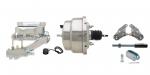 GM A,  F,  X 8" Chrome Flat Top Master Power Brake Booster Conversion Kit (Disc/ Disc)