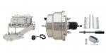 1955-1958 GM Full Size (Impala,  Bel Air) 8" Dual Chrome Booster Conversion Kit W/ Chrome Master Cylinder Left Mount Disc/ Disc Proportioning Valve Kit