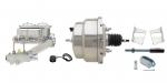 1959-1964 GM Full Size (Impala,  Bel Air) 8" Dual Stainless Steel Booster Conversion Kit W/ Chrome Master Cylinder Left Mount Disc/ Drum Proportioning Valve Kit