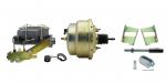 1965-1968 GM Full Size (Impala,  Bel Air) 8" Dual Zinc Booster Conversion Kit W/ Cast Iron Master Cylinder Left Mount Disc/ Drum Proportioning Valve Kit