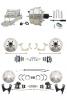 1955-1958 GM Full Size Disc Brake Kit Drilled/Slotted Rotors (Impala, Bel Air, Biscayne) & 8" Dual Stainless Steel Booster Conversion Kit W/ Chrome Flat Top Master Cylinder Left Mount Disc/ Disc Proportioning Valve Kit