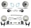 1959-1964 Full Size Chevy Complete Front & Rear Disc Brake Conversion Kit W/ Powder Coated Black Calipers