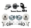 1962-72 Mopar B&E Body Front Disc Brake Conversion Kit W/ Drilled & Slotted Rotors ( Charger, Challenger, Coronet) W/ 8" Dual Powder Coated Black Booster Conversion Kit W/ Aluminum Dual Bail Master Cylinder & Proportioning Valve Kit