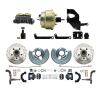 1962-72 Mopar B&E Body  Front  Disc Brake Conversion Kit W/ Drilled & Slotted Rotors & Powder Coated Black Calipers ( Charger, Challenger, Coronet) W/ 8" Dual Zinc Booster Conversion Kit W/ Adjustable Proportioning Valve