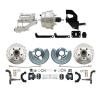 1962-72 Mopar B&E Body  Front  Disc Brake Conversion Kit W/ Drilled & Slotted Rotors & Powder Coated Black Calipers ( Charger, Challenger, Coronet) W/ 8" Dual Chrome Booster Conversion Kit W/ Flat Top Chrome Master Cylinder & Valve