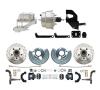 1962-1972 Mopar B & E Body  Front  Disc Brake Conversion Kit W/ Drilled & Slotted Rotors & Powder Coated Black Calipers ( Charger, Challenger, Coronet) W/ 8" Dual Chrome Booster Conversion Kit W/ Dual Bail Chrome Master Cylinder