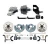 1962-72 Mopar B&E Body Front Disc Brake Conversion Kit W/ Drilled & Slotted Rotors & Powder Coated Black Calipers ( Charger, Challenger, Coronet) W/ 8" Dual Powder Coated Black Booster Conversion Kit Aluminum Dual Master  & Valve