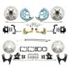 1964-1972 GM A Body (Chevelle, GTO, Cutlass) Stock Height Front & Rear Disc Brake Kit W/ Drilled & Slotted Rotors Black Calipers