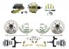 1964-1972 GM A Body Front Power 2" Drop Disc Brake Conversion Kit Drilled & Slotted Rotors W/ 8" Dual Zinc Booster Kit