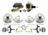 1964-1972 GM A Body Front Power 2" Drop Disc Brake Conversion Kit Drilled & Slotted Rotors W/ 9" Single Zinc Booster Kit