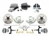 1964-1972 GM A Body Front Power 2" Drop Disc Brake Conversion Kit Drilled & Slotted Rotors W/ 8" Dual Powder Coated Black Booster Kit